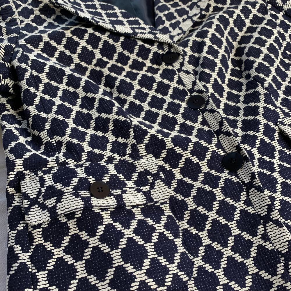 Talbots Blazor Navy & White Pattern Women's Size … - image 7